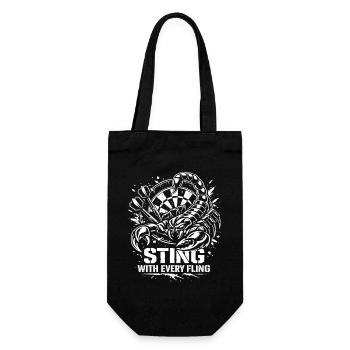 Darts | Sting with every Fling - Skorpion - Gift Bag for Bottles - black - Front