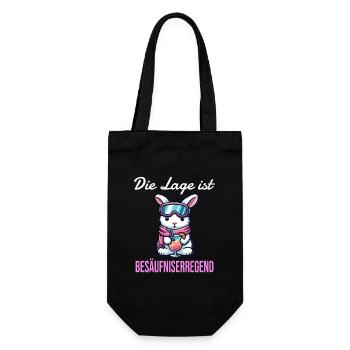 Ski bunny après-ski The situation escalates - Gift Bag for Bottles - black - Front