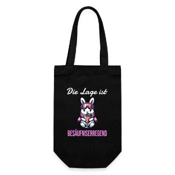 Ski bunny après-ski The situation escalates - Gift Bag for Bottles - black - Front