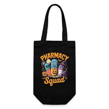 Apotheken Squad Halloween Pillen - Geschenkbeutel für Flaschen - Schwarz - Vorne