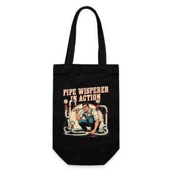 Pipe Layer Pipe Builder Pipe Whisperer - Gift Bag for Bottles - black - Front