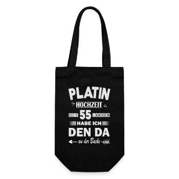55 Years Relationship Anniversary Wedding Anniversary - Gift Bag for Bottles - black - Front