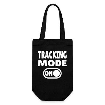 Tracking Mode ON – Tracking Adventure - Gift Bag for Bottles - black - Front