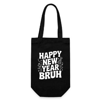 Happy New Year Bruh - Gift Bag for Bottles - black - Front