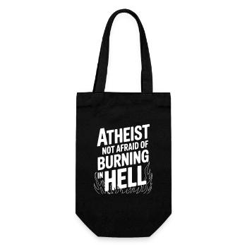 Athée qui n’a pas peur de brûler en enfer - Sac à bouteille - noir - Devant