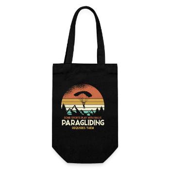 Sunset Paragliding Motif - Gift Bag for Bottles - black - Front
