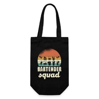 Bartender Squad Retro - Gift Bag for Bottles - black - Front