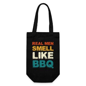 Real Men Smell Like BBQ - Gift Bag for Bottles - black - Front