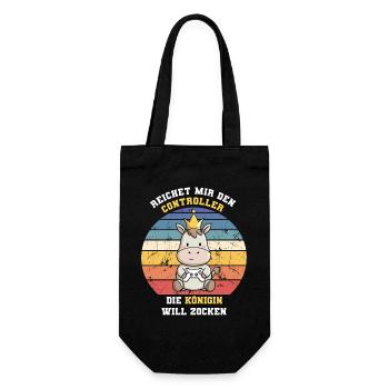 The queen wants to gamble - Gift Bag for Bottles - black - Front