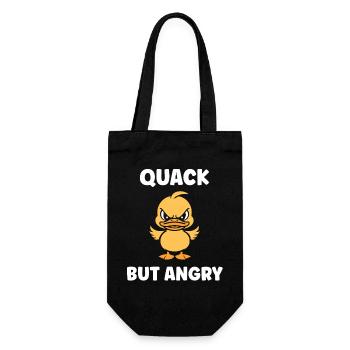 Angry Duckling: Quack But Angry - Gift Bag for Bottles - black - Front