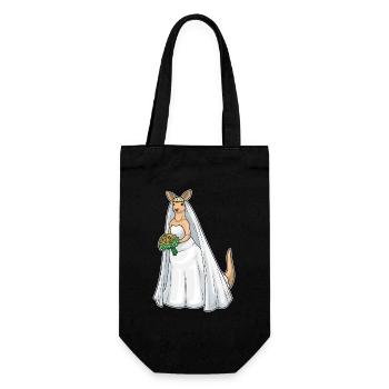 Mariage au bouquet de mariée kangourou - Sac à bouteille - noir - Devant