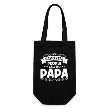 My favorite people call me dad - Gift Bag for Bottles - black - Front