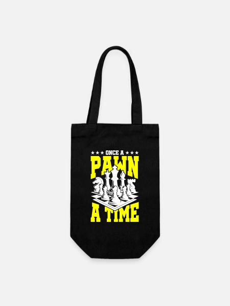 Une fois un pion à la fois – Chemise d’échecs - Sac à bouteille - noir