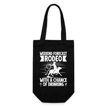 Rodeo Horse Riding Forecast A Chance Drinking - Geschenkbeutel für Flaschen - Schwarz - Vorne