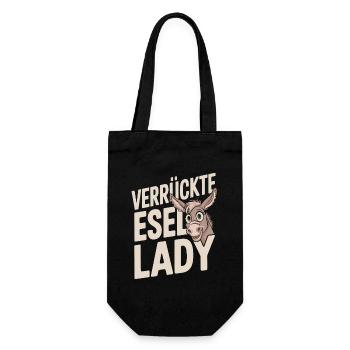 Crazy Donkey Lady Funny Donkey Saying - Gift Bag for Bottles - black - Front