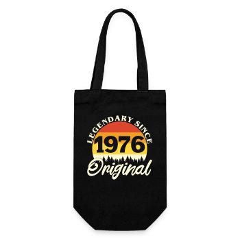 1976 Vintage Retro Original Geburtstagsgeschenk - Geschenkbeutel für Flaschen - Schwarz - Vorne