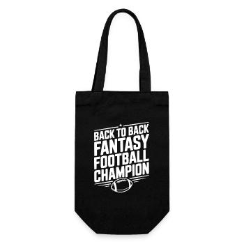 Hintereinanderfolgende Fantasy-Football-Meisterin - Geschenkbeutel für Flaschen - Schwarz - Vorne