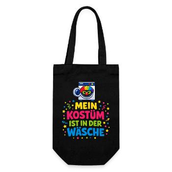 Karneval Kostüm Wäsche Lustig Geschenk Süß - Geschenkbeutel für Flaschen - Schwarz - Vorne