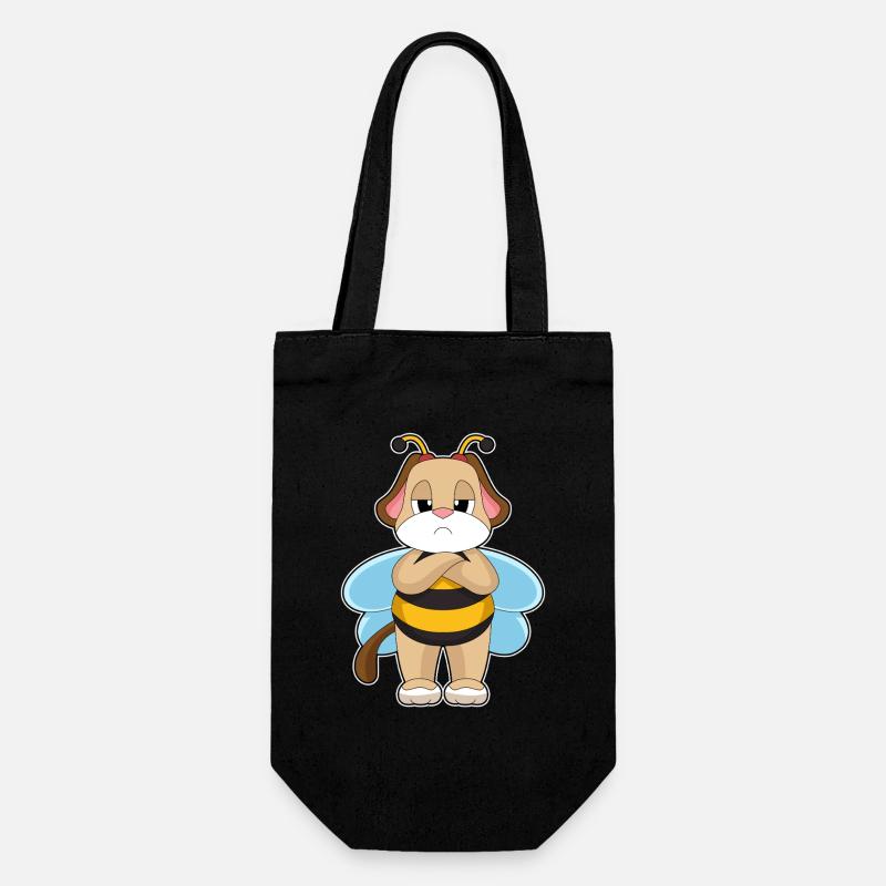 Dog Bee - Gift Bag for Bottles - black
