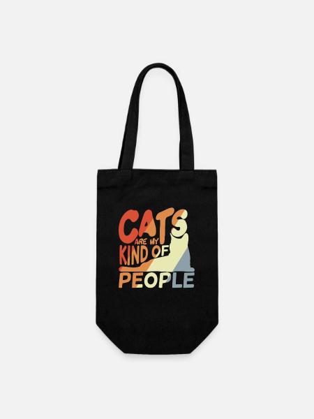 Cats Are My Kind of People - Geschenkbeutel für Flaschen - Schwarz