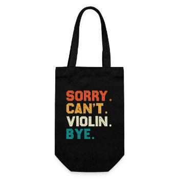 Désolé, je ne peux pas jouer du violon. Au revoir - Sac à bouteille - noir - Devant