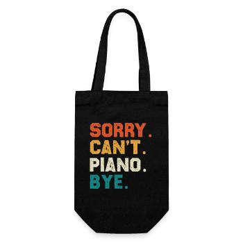 Sorry Cant Piano Bye Colored Typo Design - Gift Bag for Bottles - black - Front