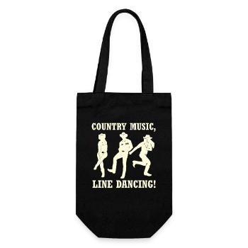 Country Line Dancing Silhouettes - Gift Bag for Bottles - black - Front