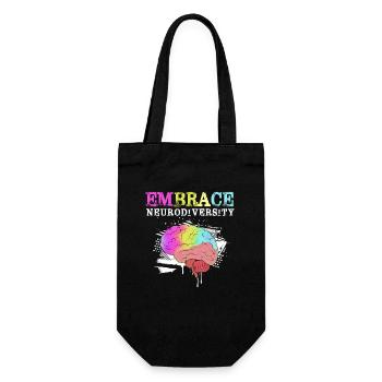 Autism, Autistic, ADHD, Asperger's, Neurodiversity - Gift Bag for Bottles - black - Front