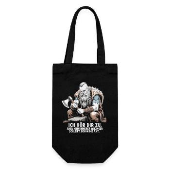 Wikinger Viking Legende Seemann Odin Rabe Kämpfer - Geschenkbeutel für Flaschen - Schwarz - Vorne