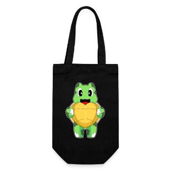 Turtle Heart - Gift Bag for Bottles - black - Front