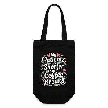 Pediatric Nurse My Patients Are Shorter Kids Nurse - Gift Bag for Bottles - black - Front