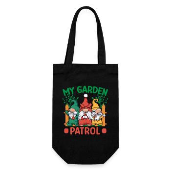 Garden Gnome Costume My Garden Patrol Gnome - Geschenkbeutel für Flaschen - Schwarz - Vorne