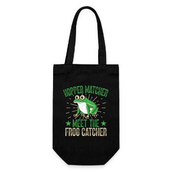 Frog Catcher Hopper Matcher Frog - Geschenkbeutel für Flaschen - Schwarz - Vorne