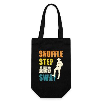 Shuffle Step und Sway - Geschenkbeutel für Flaschen - Schwarz - Vorne