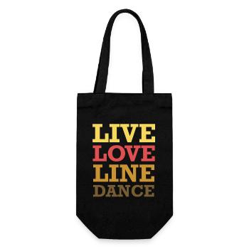 Danse en ligne live d’amour - Sac à bouteille - noir - Devant