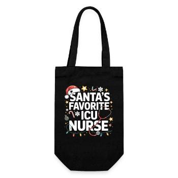 Santa ICU Nursing Heroine - Gift Bag for Bottles - black - Front