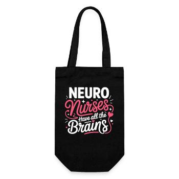 NeuroNurse All Brains Design - Gift Bag for Bottles - black - Front