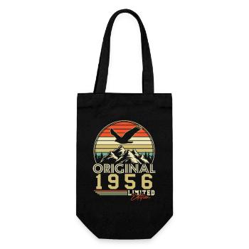 Cadeau rétro vintage original de 1956 - Sac à bouteille - noir - Devant