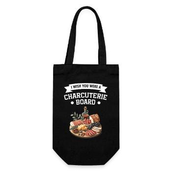 Plateau de charcuterie, viande, fromage, nourriture pour les amateurs de fromage - Sac à bouteille - noir - Devant