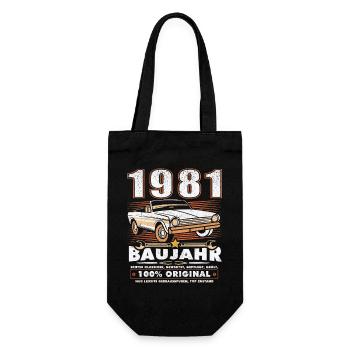 Anniversaire - Oldtimer 1981 - Sac à bouteille - noir - Devant