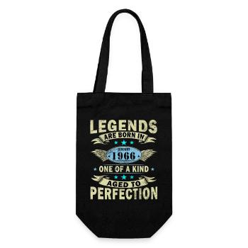 Cadeau d’anniversaire rétro vintage de janvier 1966 - Sac à bouteille - noir - Devant