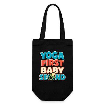 Vorgeburtliches Yoga Werdende Mutter - Geschenkbeutel für Flaschen - Schwarz - Vorne
