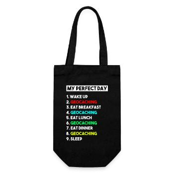 Geocaching Perfect Day Outdoor Treasure Hunt - Gift Bag for Bottles - black - Front