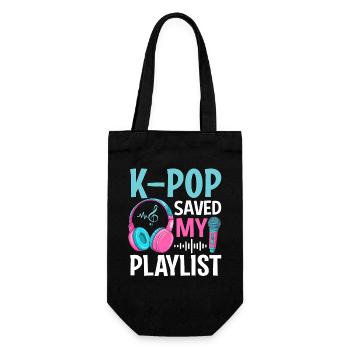 K-Pop Saved My Playlist - Gift Bag for Bottles - black - Front