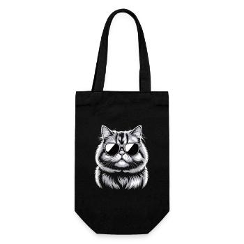 Persian cat - Gift Bag for Bottles - black - Front