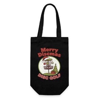 Joyeux Discmas Disc Golf Panier de Disques Volant Drôle - Sac à bouteille - noir - Devant