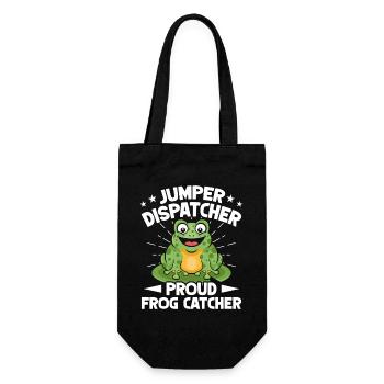 Frog Catcher Dispatcher Proud Frog - Geschenkbeutel für Flaschen - Schwarz - Vorne