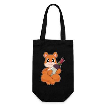 Bear Bottle of Red Wine - Gift Bag for Bottles - black - Front