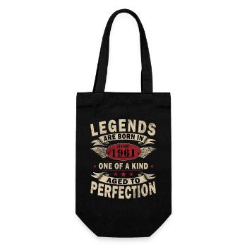 65e anniversaire Millésime janvier 1961 - Sac à bouteille - noir - Devant