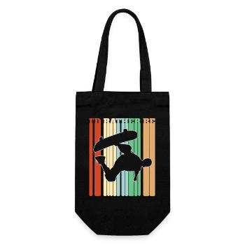 Je préfère faire du skateboard - Sac à bouteille - noir - Devant